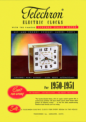 Telechron Electric Clocks, 1950/51