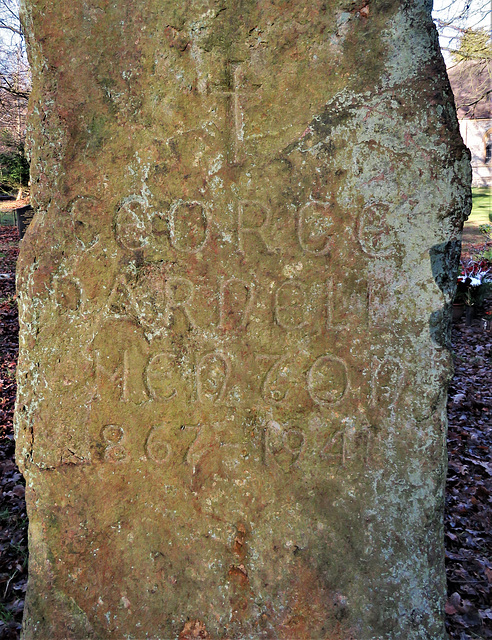 high beech church, essex (10) detail of c20 tomb of george darnell shenton +1941