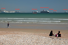 P&O Cruises' entire fleet - and a bit of Cunard's