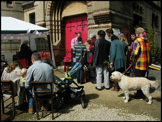 queuing for the church bingo