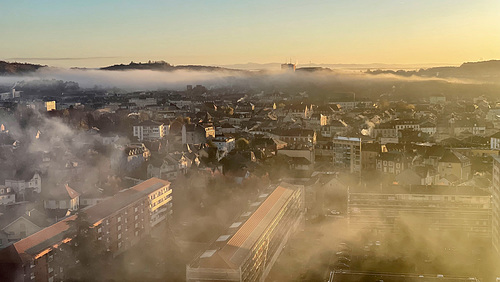 BELFORT: Lever du soleil sur la ville 01.