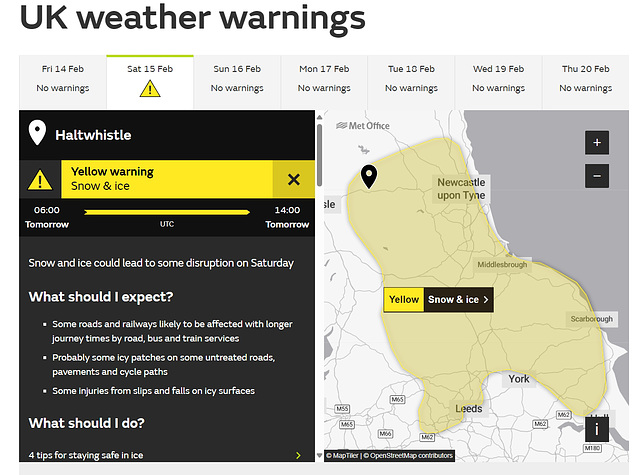 wst - Ice warning ; Screenshot taken 14-2-2025