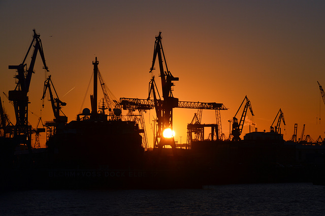 Vergoldeter Hamburger Hafen