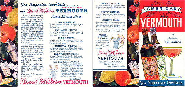 Great Western American Vermouth Promo, c1940