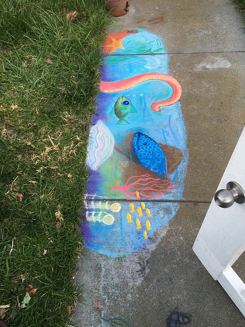 Pandemic chalk: Underwater 1