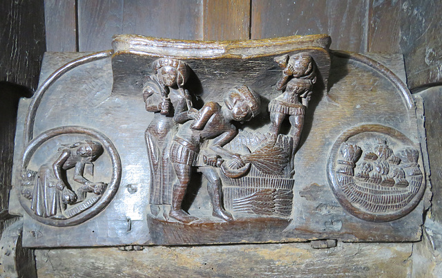 brampton church, hunts (13) c14 misericord harvest