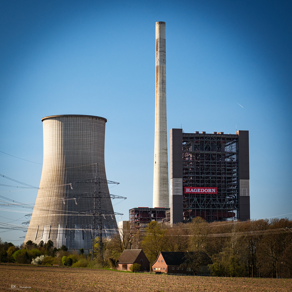 Sprengung des Kohlekraftwerk Ibbenbüren