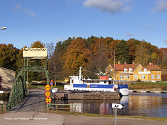 Autumn view from Håverud 25.Oct.2015. 58°49′11″N 12°24′54″E (approx. address: Kanalvägen 4, 464 72 Håverud, Sverige)