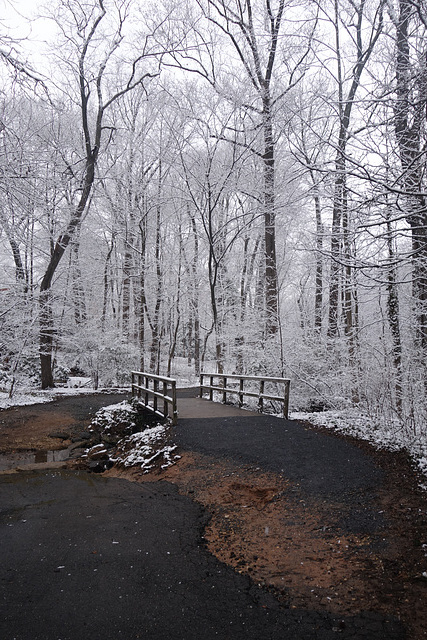 Bridge in the snowy wonderland