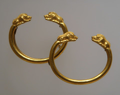 Wild boar gold torc bracelets