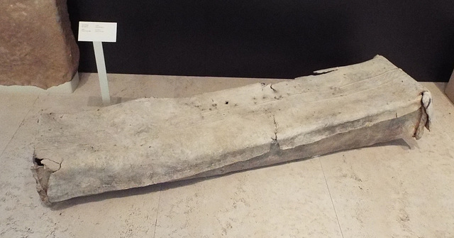 Lead Sarcophagus in the Archaeological Museum of Madrid, October 2022