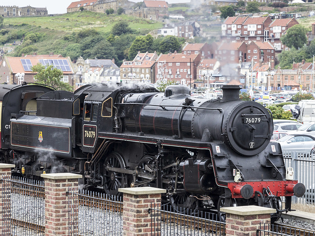 Class 4MT Mogul leaving Whitby #2