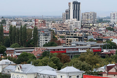 Pedestrian bridge full of shops