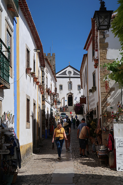 Looking up hill towards Sao Tiago