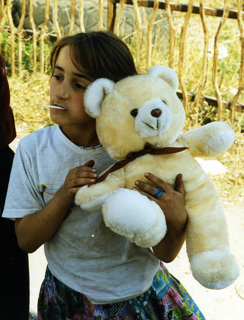 girl with bear