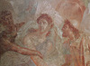 Detail of the Fresco of Achilles on the Island of Skyros from the House of the Dioscuri in Pompeii at ISAW, May 2022