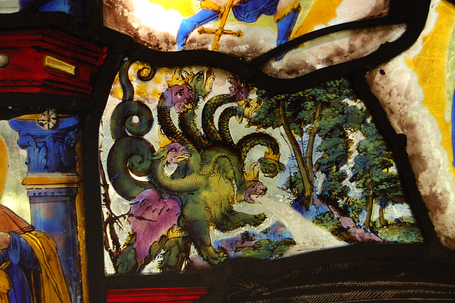 Detail of Swiss Painted Glass, Saint Michael's Church, Wragby, West Yorkshire