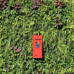 Living wall with post box