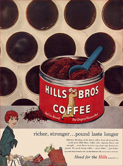 Hills Bros Coffee Ad, c1958