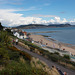 Looking across the beach at Lyme Regis towards Charmouth