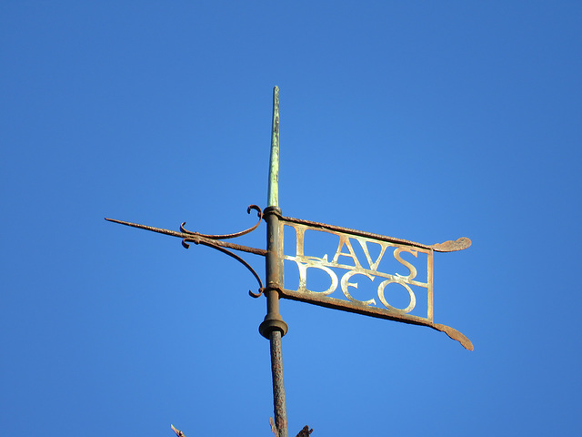 high beech church, essex (6)1873 laus deo wind vane