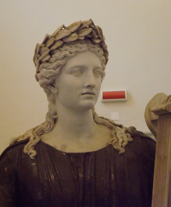 Detail of the Statue of Apollo Seated with a Lyre in the Naples Archaeological Museum, July 2012