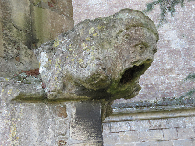 brampton church, hunts (30) c15 gargoyle