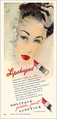Solitair Lipstick Ad, 1946