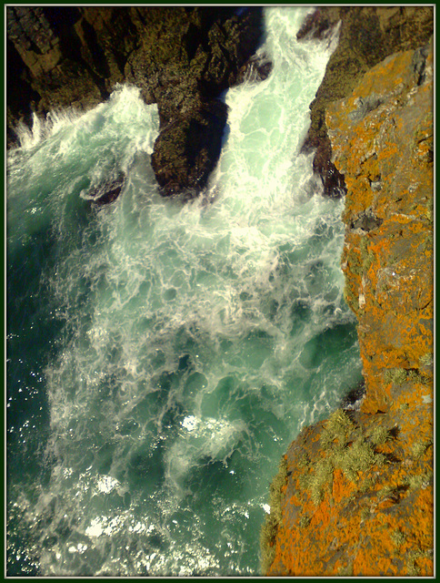 Granite, lichen and sea.