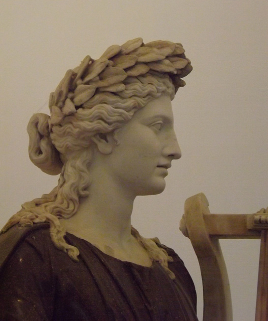 Detail of the Statue of Apollo Seated with a Lyre in the Naples Archaeological Museum, July 2012
