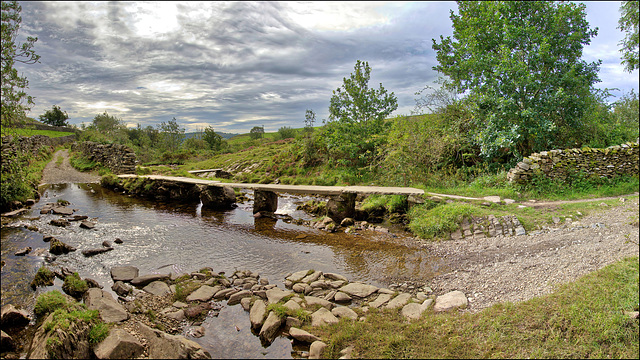 Austwick Beck ford and Clapper bridge