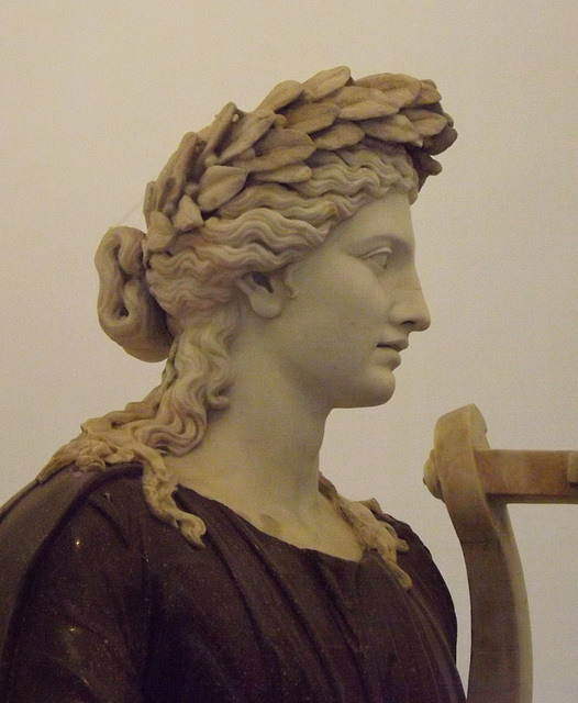 Detail of the Statue of Apollo Seated with a Lyre in the Naples Archaeological Museum, July 2012