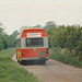 Midland Red South 504 (JOX 504P) leaving Sibford Gower – 1 Jun 1993 (194-16A)