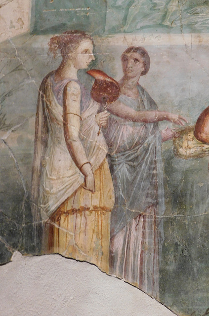 Detail of the Fresco of Polyphemus and Galatea from the Villa at Portici at ISAW, May 2022