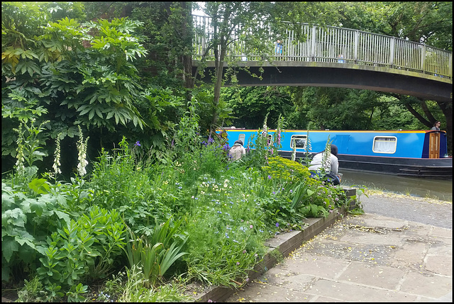 relaxing by the canal