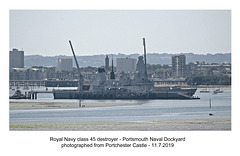 RN class 45 destroyer Portsmouth 11 7 2019