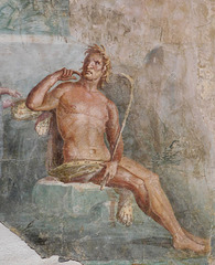 Detail of the Fresco of Polyphemus and Galatea from the Villa at Portici at ISAW, May 2022