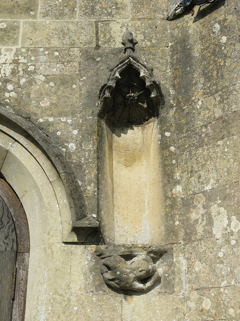 brampton church, hunts (36) c15 porch