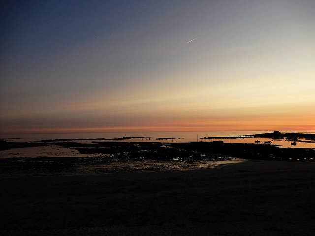 l'heure bleue au coucher du soleil