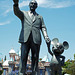 Walt Disney and Mickey Mouse Sculpture in Disneyland, June 2016