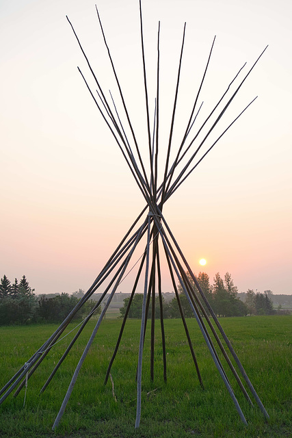 tipi frame at sunrise 3