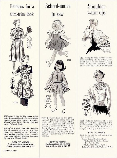 Family Circle Pattern Ads, 1953