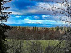 View across the Moray Firth to the snow-clad mountains beyond the Black Isle