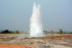 Iceland, Strokkur Geysir Full Height Eruption