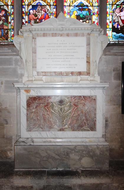 Memorial to Matthew Mawson, Ely Cathedral, Cambridgeshire