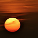 Abendsonne mit Sonnenflecken
