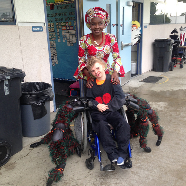 Rolling Tarantula costume at school