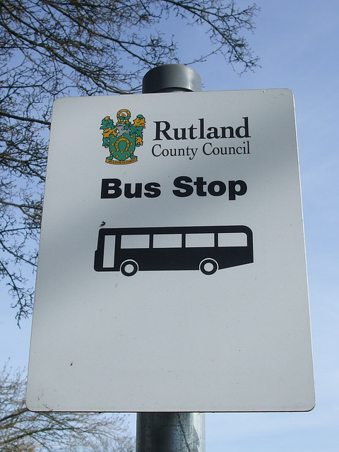 DSCF6517 Bus stop sign in Thistleton, Rutland - 27 Mar 2017