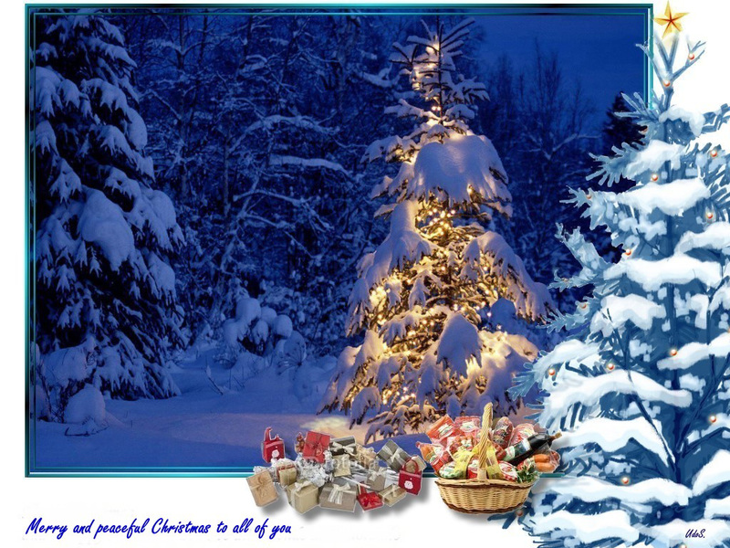 Frohe Weihnacht.  Joyeux Noël. Buon Natale. Feliz Navidad.