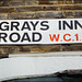 Grays Inn Road sign
